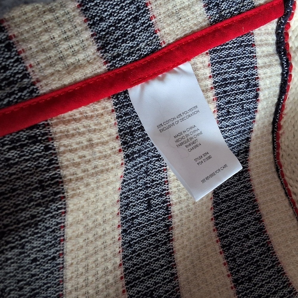 CAbi‎ 10 Striped Red White& Navy Cruise Blazer Love Carol Coastal Grandma Sailor - Picture 4 of 5